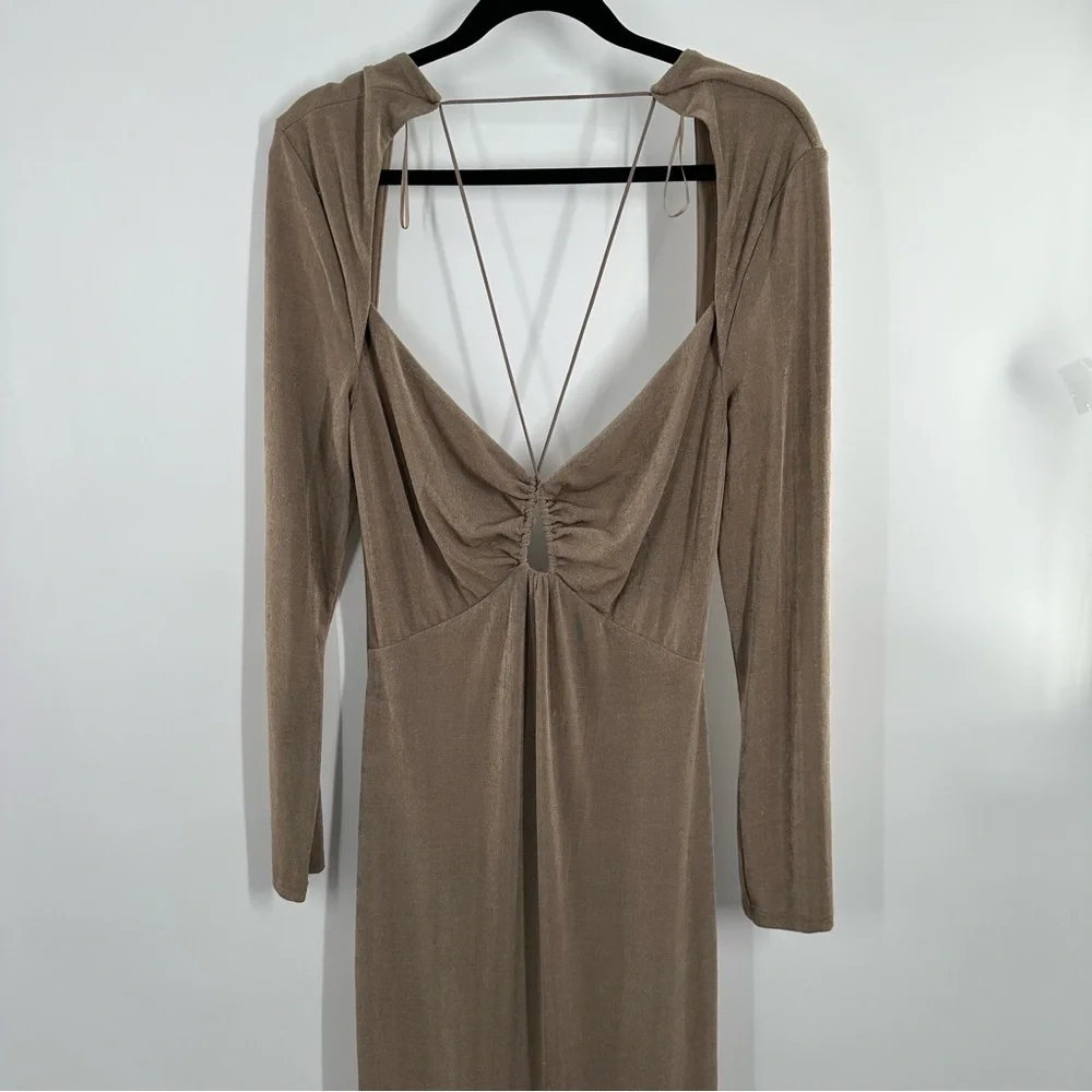 Misha Engracia Midi Dress Beige - Picture 2 of 14